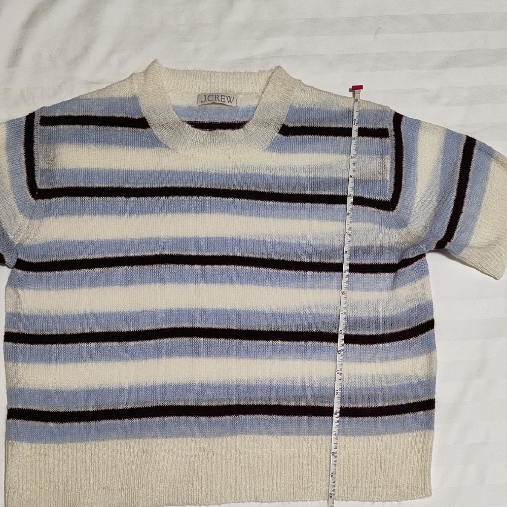 J. Crew Blue and Cream Striped Sweater - Picture 4 of 9